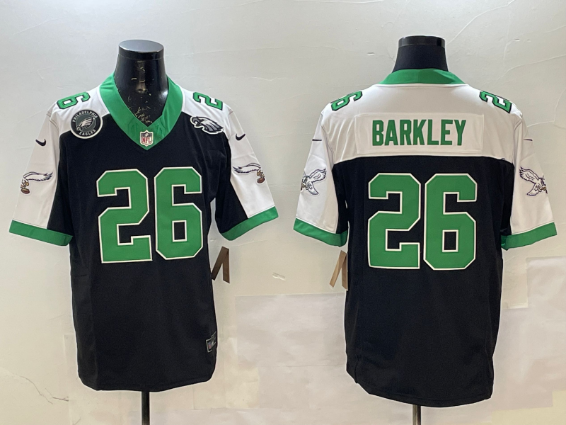 Men Philadelphia Eagles 26 Barkley black Nike Limited NFL 2025 Jersey style 006